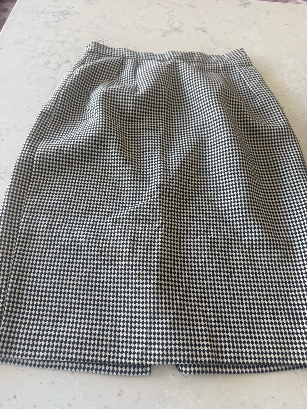 VTG 80s Easy Pieces ILGWU Harlequin Diamond Pencil Skirt Made in USA Size 8